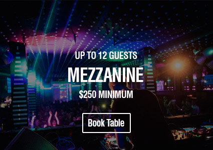 Temple Nightclub SF Mezzanine Table