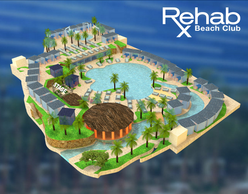 Rehab Beach Club Table Floor Plan