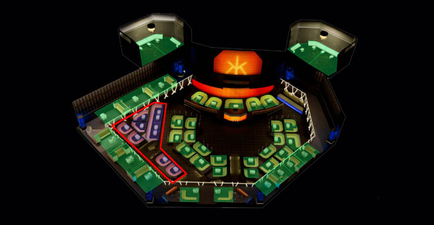 Hakkasan Nightclub 3-4th Table Map