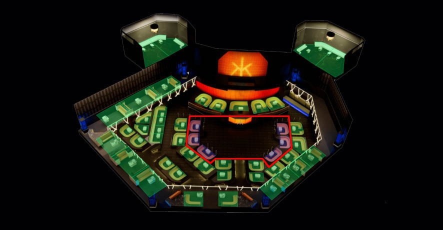 Hakkasan Nightclub Dance Floor Table Map