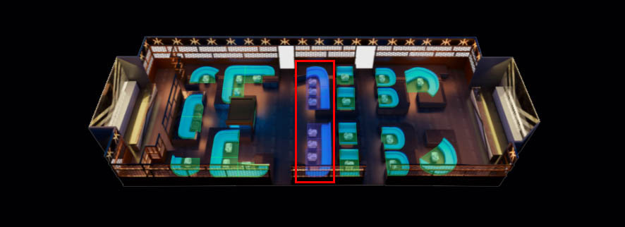 Hakkasan Nightclub Level 3 Table Map