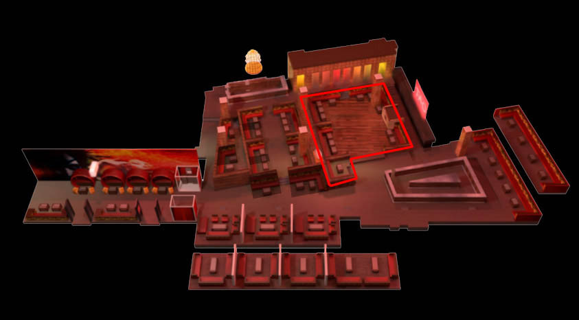 Tao Nightclub Dance Floor Table Map