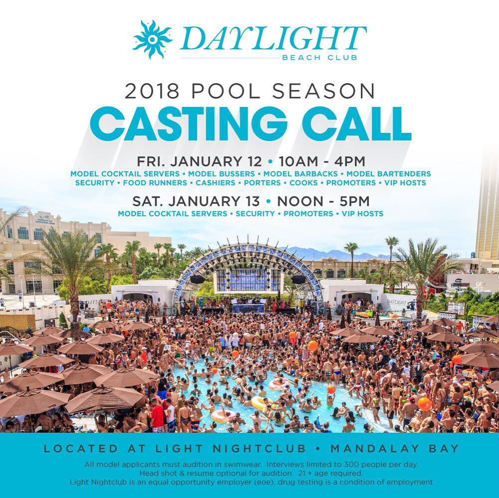 Las Vegas Pool Party & Interviews and Casting Calls