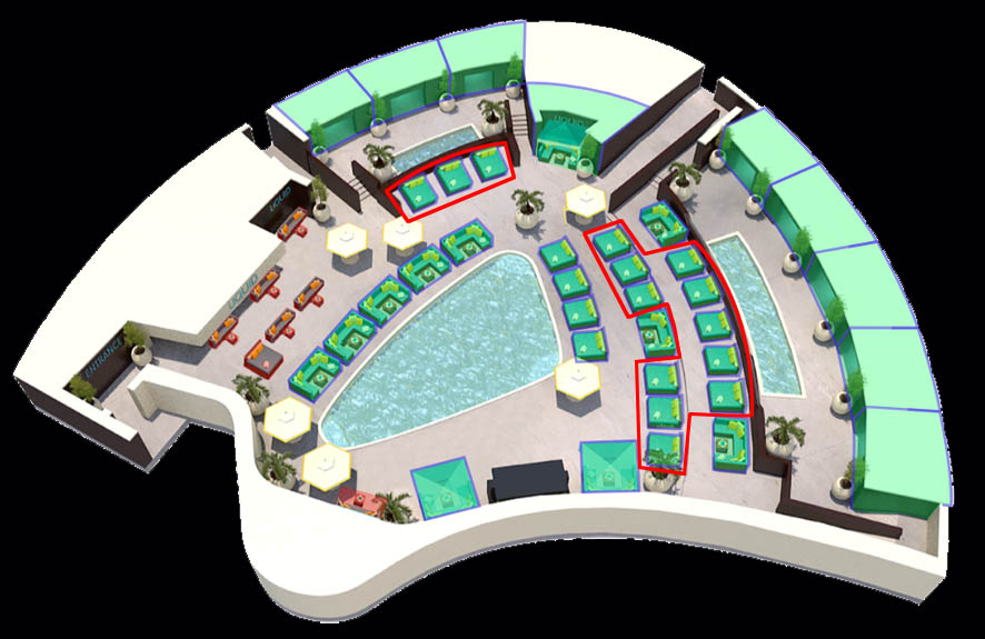 Liquid Pool Daybed Map Layout
