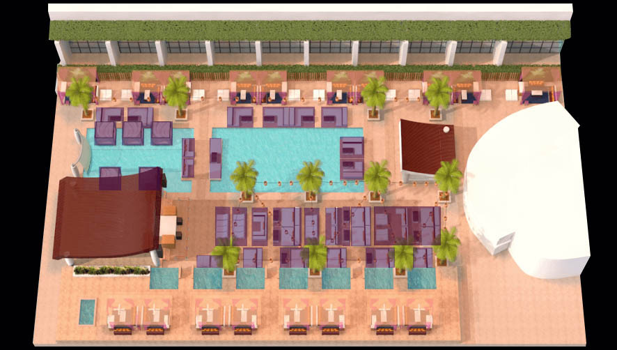 Marquee Dayclub Daybed Maps