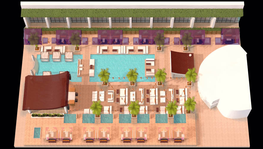 Marquee Dayclub Las Vegas Bungalow Layout