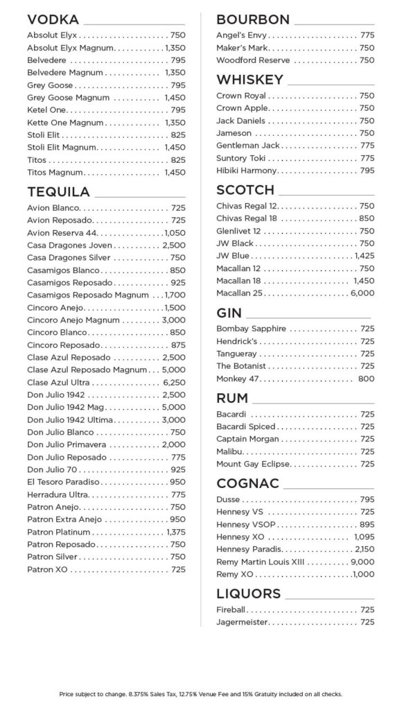 Zouk Bottle Service Pricing & Table Reservations [2024]