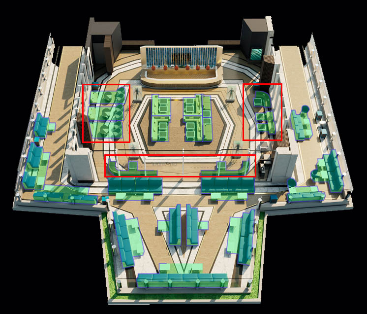 Ghostbar Las Vegas Inside VIP Table Map Layout