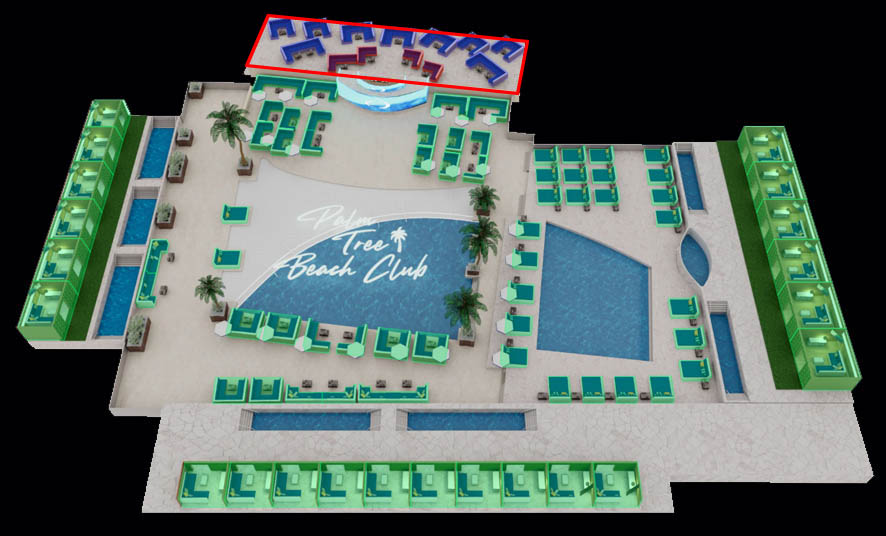 Palm Tree Beach Club Lounge Map