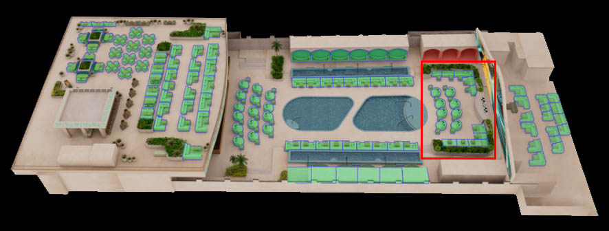 Omnia Dayclub Dance Floor Table Map