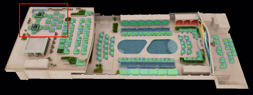 Omnia Dayclub Skybar Table Map